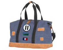 Charger l'image dans la galerie, Sac de Voyage Week-end 24H - Bleu, Personnalisable et Raffiné en Coton avec Patch - LÉGENDE