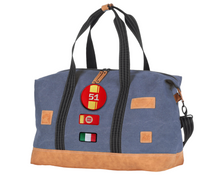 Charger l'image dans la galerie, Sac de Voyage Week-end 24H - Bleu, Personnalisable et Raffiné en Coton avec Patch - LÉGENDE