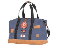 Charger l'image dans la galerie, Sac de Voyage Week-end 24H - Bleu, Personnalisable et Raffiné en Coton avec Patch - LÉGENDE