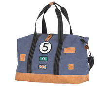 Charger l'image dans la galerie, Sac de Voyage Week-end 24H - Bleu, Personnalisable et Raffiné en Coton avec Patch - LÉGENDE