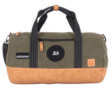 Charger l'image dans la galerie, Sac de Voyage Polochon 24H - Kaki, Personnalisable et Élégant en Coton avec Patch - LÉGENDE