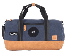 Load the image into the gallery, Sac de Voyage Polochon 24H - Bleu, Personnalisable et Élégant en Coton avec Patch - LÉGENDE
