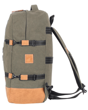 Charger l'image dans la galerie, Sac de Voyage Cabine 24H - Kaki, Personnalisable et Chic en Coton avec Patch - LÉGENDE