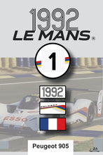 Charger l'image dans la galerie, 4 Patchs Brodés Scratch (Pour Sacs LÉGENDE) – Victoire Peugeot 1992 – 24H LÉGENDE