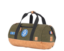 Charger l'image dans la galerie, Sac de Voyage Polochon 24H - Kaki, Personnalisable et Élégant en Coton avec Patch - LÉGENDE