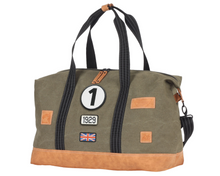 Load the image into the gallery, Sac de Voyage Week-end 24H - Kaki, Personnalisable et Raffiné en Coton avec Patch - LÉGENDE