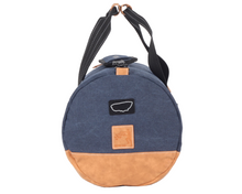 Load the image into the gallery, Sac de Voyage Polochon 24H - Bleu, Personnalisable et Élégant en Coton avec Patch - LÉGENDE