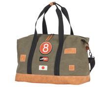 Load the image into the gallery, Sac de Voyage Week-end 24H - Kaki, Personnalisable et Raffiné en Coton avec Patch - LÉGENDE