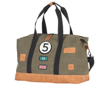 Load the image into the gallery, Sac de Voyage Week-end 24H - Kaki, Personnalisable et Raffiné en Coton avec Patch - LÉGENDE