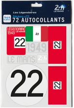Load the image into the gallery, <transcy>24H LEGENDE - Pack of 5 repositionable sticker sheets - 1949</transcy>