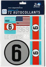 Load the image into the gallery, <transcy>24H LEGENDE - Pack of 5 repositionable sticker sheets - 1969</transcy>