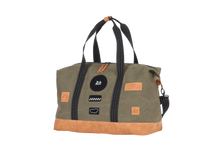 Load the image into the gallery, Sac de Voyage Week-end 24H - Kaki, Personnalisable et Raffiné en Coton avec Patch - LÉGENDE