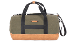 Load the image into the gallery, Sac de Voyage Polochon 24H - Kaki, Personnalisable et Élégant en Coton avec Patch - LÉGENDE
