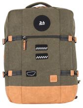 Load the image into the gallery, Sac de Voyage Cabine 24H - Kaki, Personnalisable et Chic en Coton avec Patch - LÉGENDE