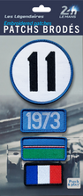 Charger l'image dans la galerie, 4 Patchs Brodés Scratch (Pour Sacs LÉGENDE) – Victoire Matra 1973 – 24H LÉGENDE