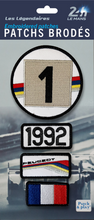 Charger l'image dans la galerie, 4 Patchs Brodés Scratch (Pour Sacs LÉGENDE) – Victoire Peugeot 1992 – 24H LÉGENDE