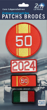 Charger l'image dans la galerie, 4 Patchs Brodés Scratch (Pour Sacs LÉGENDE) – Victoire Ferrari 2024 – 24H LÉGENDE