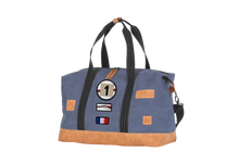 Charger l'image dans la galerie, Sac de Voyage Week-end 24H - Bleu, Personnalisable et Raffiné en Coton avec Patch - LÉGENDE