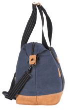 Load the image into the gallery, Sac de Voyage Week-end 24H - Bleu, Personnalisable et Raffiné en Coton avec Patch - LÉGENDE