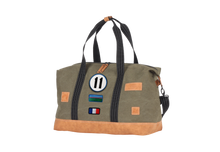 Load the image into the gallery, Sac de Voyage Week-end 24H - Kaki, Personnalisable et Raffiné en Coton avec Patch - LÉGENDE