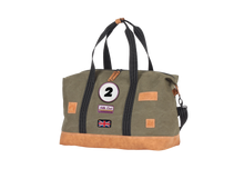 Load the image into the gallery, Sac de Voyage Week-end 24H - Kaki, Personnalisable et Raffiné en Coton avec Patch - LÉGENDE