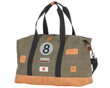 Load the image into the gallery, Sac de Voyage Week-end 24H - Kaki, Personnalisable et Raffiné en Coton avec Patch - LÉGENDE