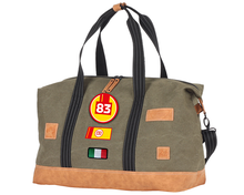 Load the image into the gallery, Sac de Voyage Week-end 24H - Kaki, Personnalisable et Raffiné en Coton avec Patch - LÉGENDE