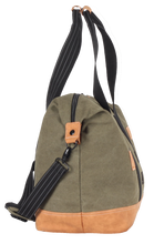 Load the image into the gallery, Sac de Voyage Week-end 24H - Kaki, Personnalisable et Raffiné en Coton avec Patch - LÉGENDE