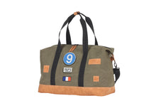 Load the image into the gallery, Sac de Voyage Week-end 24H - Kaki, Personnalisable et Raffiné en Coton avec Patch - LÉGENDE