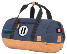 Load the image into the gallery, Sac de Voyage Polochon 24H - Bleu, Personnalisable et Élégant en Coton avec Patch - LÉGENDE