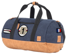 Load the image into the gallery, Sac de Voyage Polochon 24H - Bleu, Personnalisable et Élégant en Coton avec Patch - LÉGENDE
