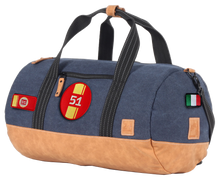 Load the image into the gallery, Sac de Voyage Polochon 24H - Bleu, Personnalisable et Élégant en Coton avec Patch - LÉGENDE