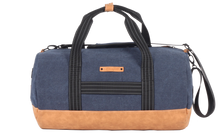 Load the image into the gallery, Sac de Voyage Polochon 24H - Bleu, Personnalisable et Élégant en Coton avec Patch - LÉGENDE