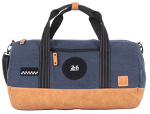 Load the image into the gallery, Sac de Voyage Polochon 24H - Bleu, Personnalisable et Élégant en Coton avec Patch - LÉGENDE