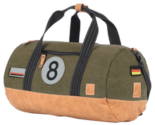 Charger l'image dans la galerie, Sac de Voyage Polochon 24H - Kaki, Personnalisable et Élégant en Coton avec Patch - LÉGENDE