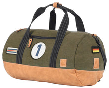 Charger l'image dans la galerie, Sac de Voyage Polochon 24H - Kaki, Personnalisable et Élégant en Coton avec Patch - LÉGENDE
