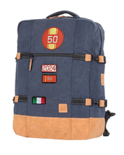 Charger l'image dans la galerie, Sac de Voyage Cabine 24H - Bleu, Personnalisable et Chic en Coton avec Patch - LÉGENDE