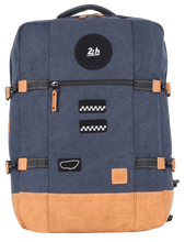 Load the image into the gallery, Sac de Voyage Cabine 24H - Bleu, Personnalisable et Chic en Coton avec Patch - LÉGENDE