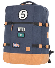 Load the image into the gallery, Sac de Voyage Cabine 24H - Bleu, Personnalisable et Chic en Coton avec Patch - LÉGENDE