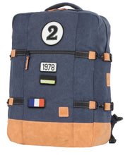 Charger l'image dans la galerie, Sac de Voyage Cabine 24H - Bleu, Personnalisable et Chic en Coton avec Patch - LÉGENDE