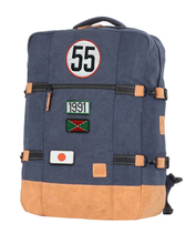 Load the image into the gallery, Sac de Voyage Cabine 24H - Bleu, Personnalisable et Chic en Coton avec Patch - LÉGENDE