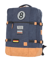 Charger l'image dans la galerie, Sac de Voyage Cabine 24H - Bleu, Personnalisable et Chic en Coton avec Patch - LÉGENDE