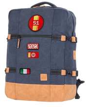 Charger l'image dans la galerie, Sac de Voyage Cabine 24H - Bleu, Personnalisable et Chic en Coton avec Patch - LÉGENDE