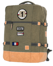 Charger l'image dans la galerie, Sac de Voyage Cabine 24H - Kaki, Personnalisable et Chic en Coton avec Patch - LÉGENDE