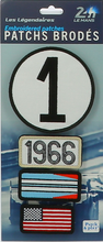 Load the image into the gallery, <transcy>24H LEGENDE - Pack of 4 repositionable embroidered patches - 1966-N1</transcy>