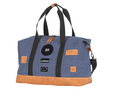 Charger l'image dans la galerie, Sac de Voyage Week-end 24H - Bleu, Personnalisable et Raffiné en Coton avec Patch - LÉGENDE