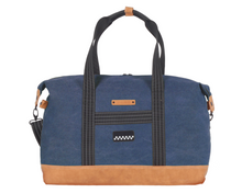 Charger l'image dans la galerie, Sac de Voyage Week-end 24H - Bleu, Personnalisable et Raffiné en Coton avec Patch - LÉGENDE