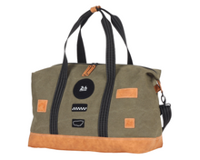 Load the image into the gallery, Sac de Voyage Week-end 24H - Kaki, Personnalisable et Raffiné en Coton avec Patch - LÉGENDE