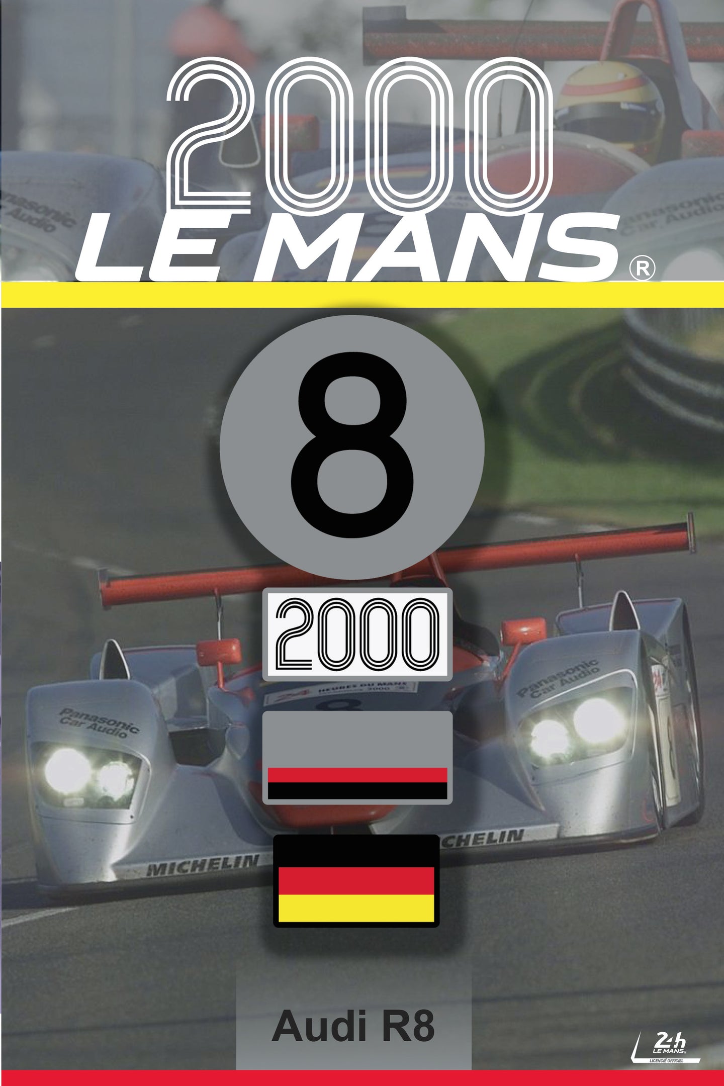 4 Patchs Brodés Scratch (Pour Sacs LÉGENDE) – Victoire Audi 2000 – 24H LÉGENDE