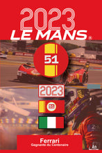 Load the image into the gallery, 4 Patchs Brodés Scratch (Pour Sacs LÉGENDE) – Victoire Ferrari 2023 – 24H LÉGENDE
